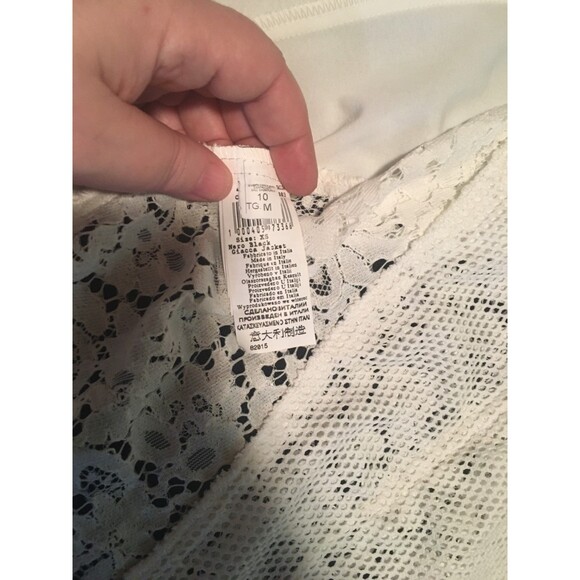 🎯3 for $30🎯 NWT Rinascimento M white lace faux wrap Giacca Jacket Romance - Picture 10 of 10